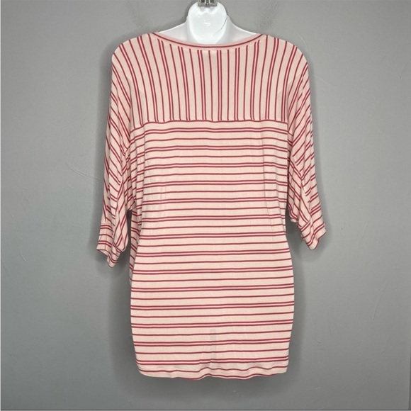CABI 5750 Tickled Tee Summer Stripe Pink Shirt Top Size XS Dolman Comfy Soft - Picture 5 of 8